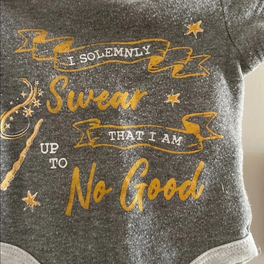 Warner Bros. Gray and Gold Bodysuit
